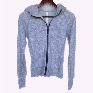 Lululemon Scuba Full-Zip Hoodie Women’s Size 4 Grey/Blue